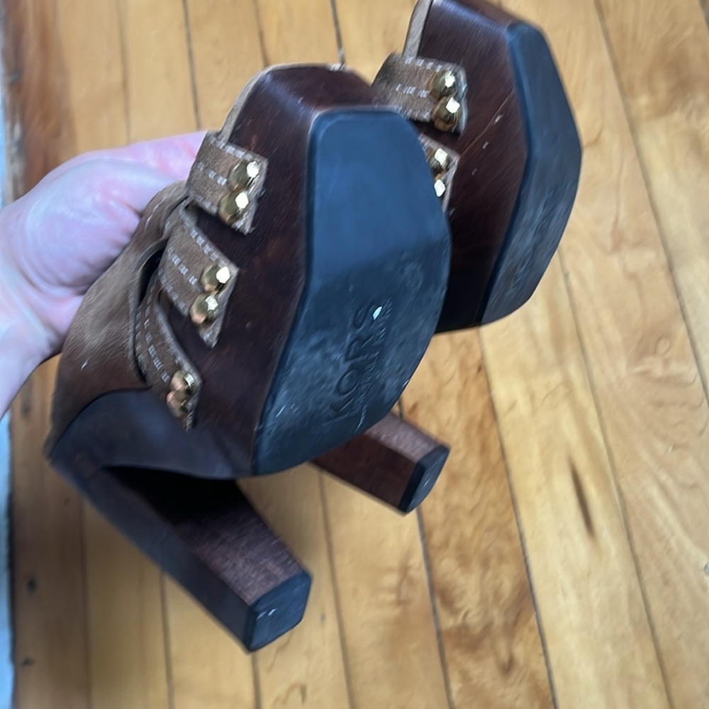 Platform Leather Heels - image 5